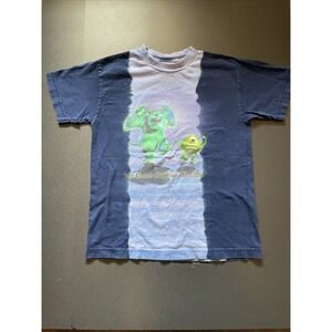 Y2K Toy Story Shirt Kids SMALL Tie Dye Disneyland Resort Short Pixar Mike Sully